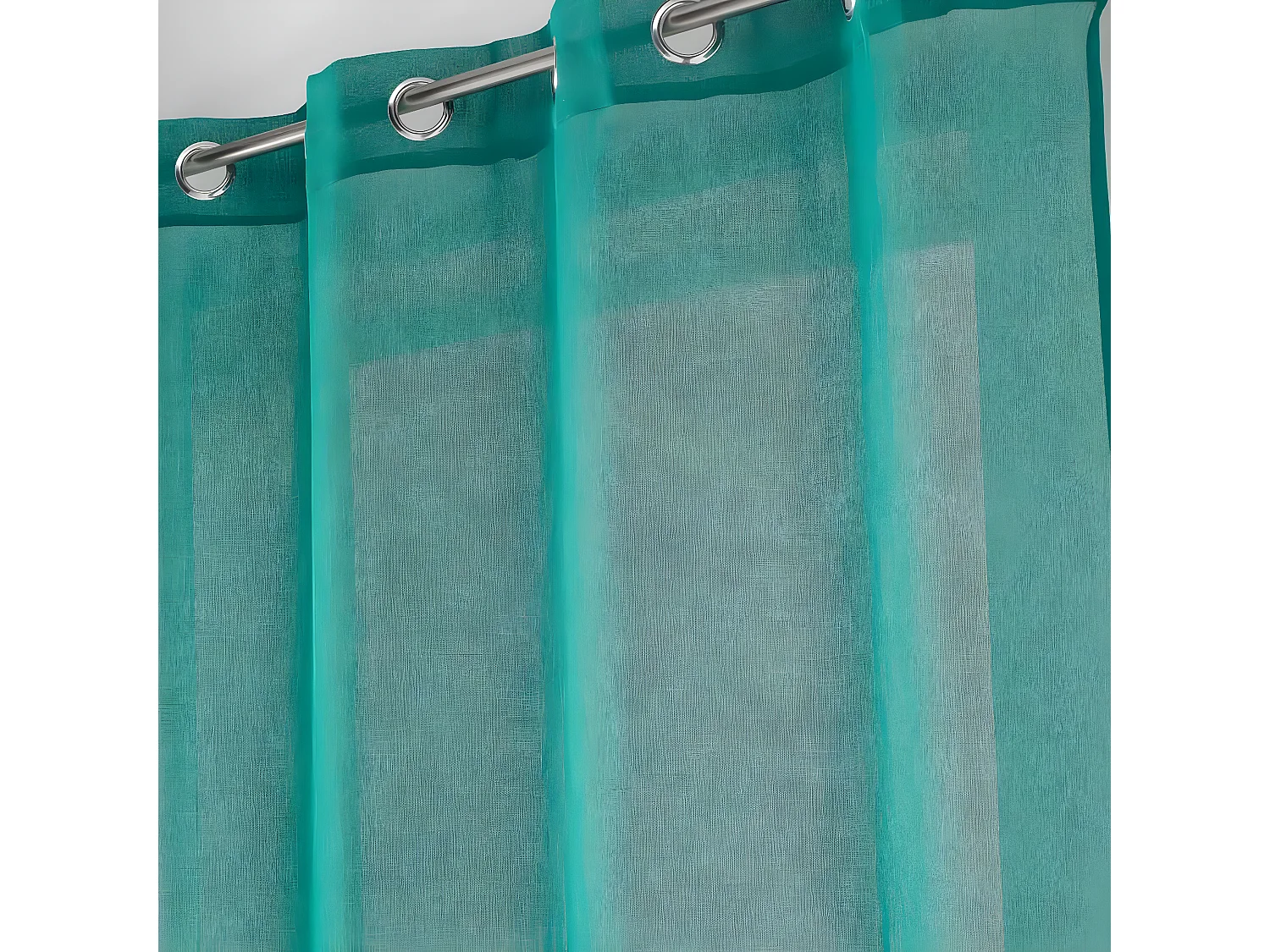 Rideau Voilage à Œillets "Sandra" 140x180cm Émeraude