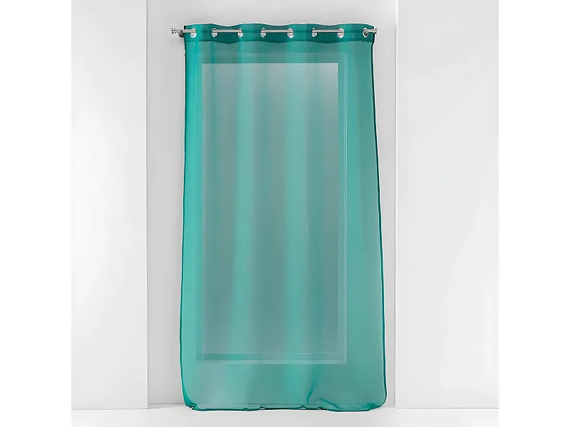 Rideau Voilage à Œillets "Sandra" 140x180cm Émeraude