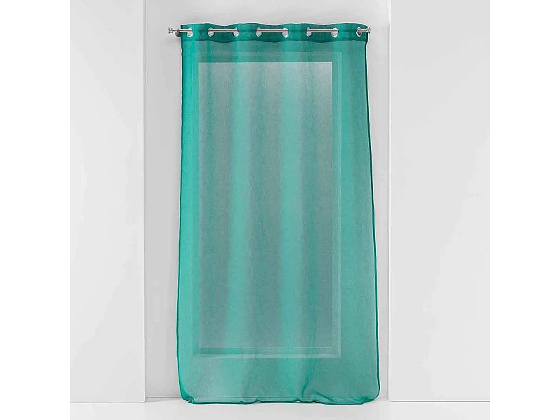 Rideau Voilage à Œillets "Sandra" 140x180cm Émeraude