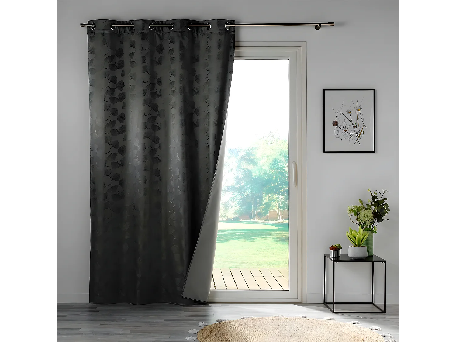 Rideau Occultant "Lunella" 140x260cm Anthracite