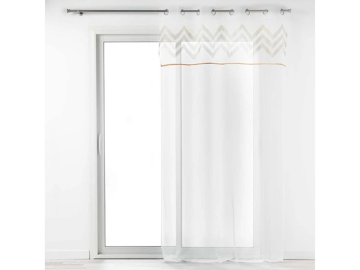 Rideau Voilage à Œillets "Levi" 140x240cm Or