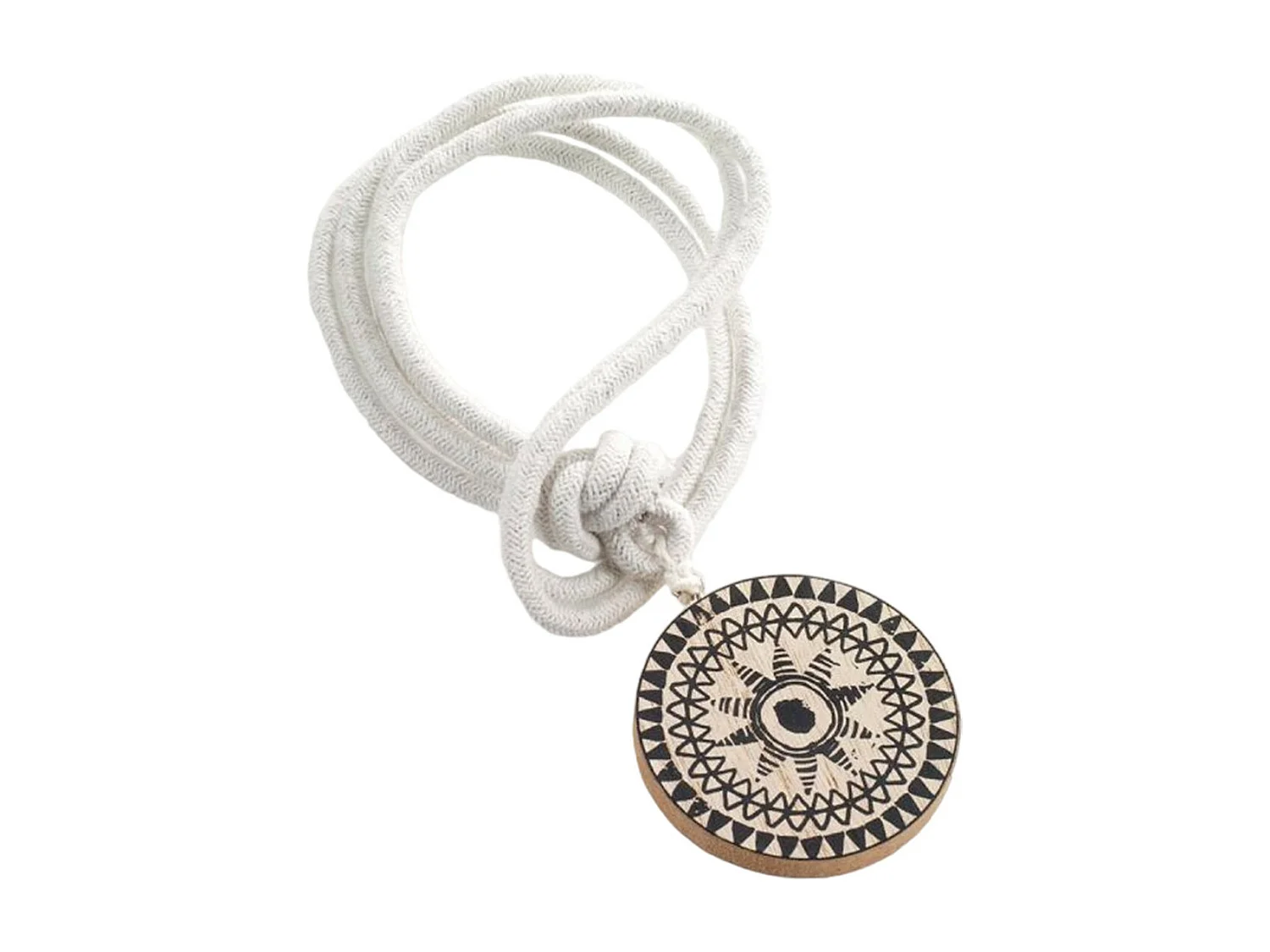 Embrasse de Rideau en Bois "Boussola" 41cm Blanc