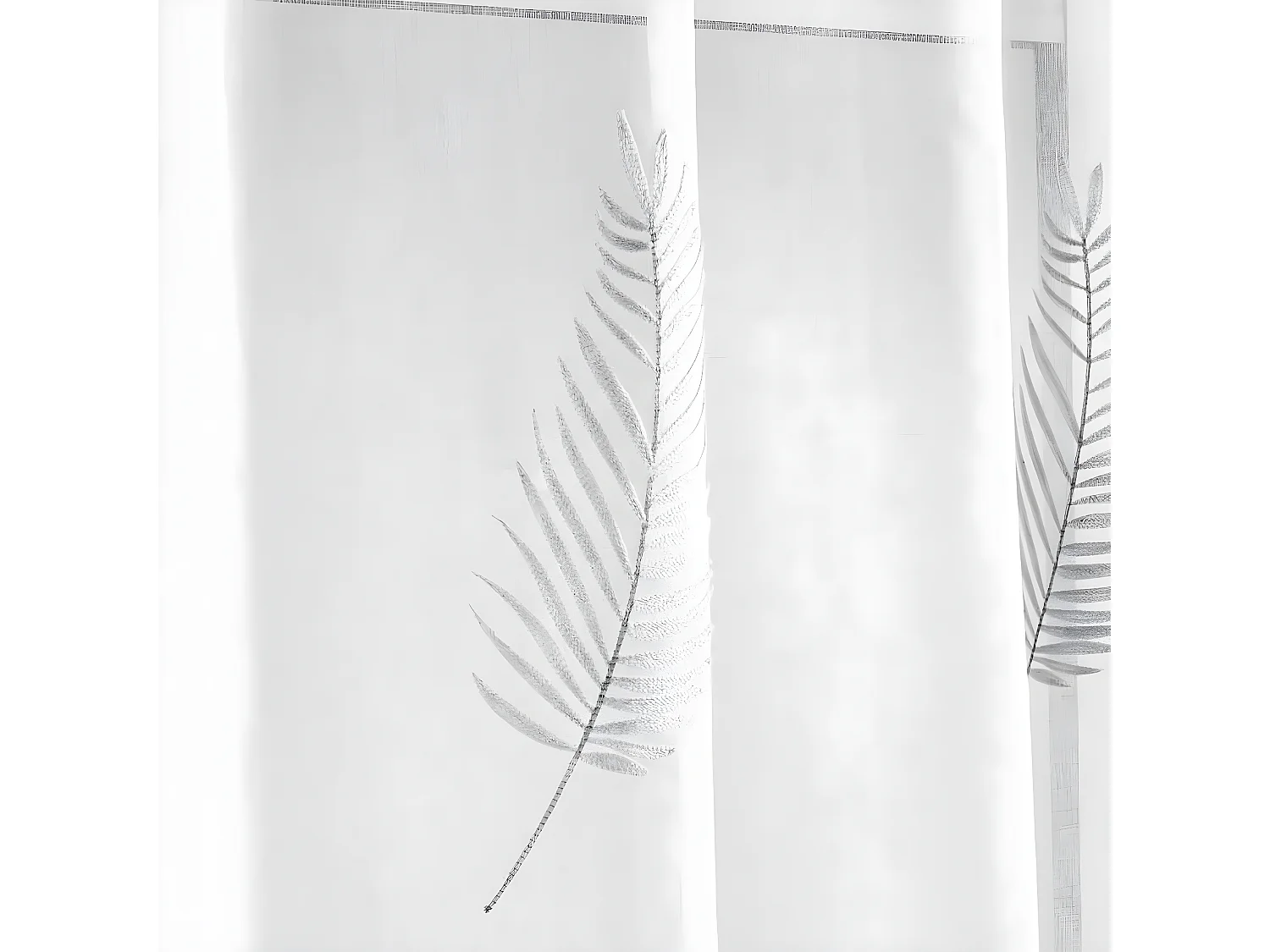 Rideau Voilage à Œillets "Palmeor" 140x240cm Argent