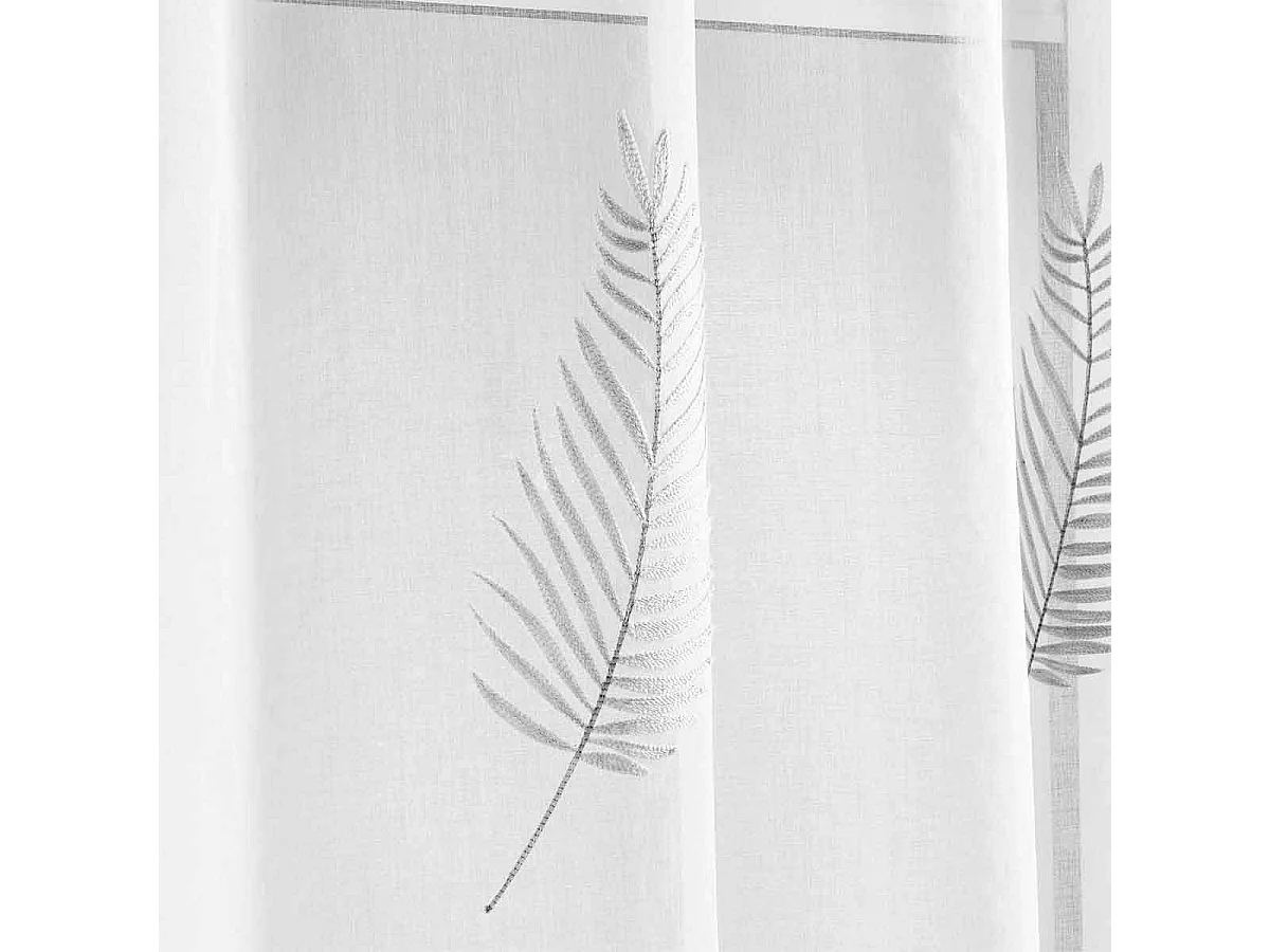 Rideau Voilage à Œillets "Palmeor" 140x240cm Argent