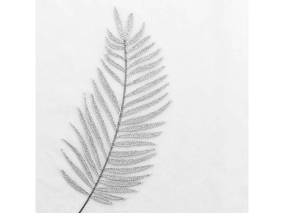 Rideau Voilage à Œillets "Palmeor" 140x240cm Argent