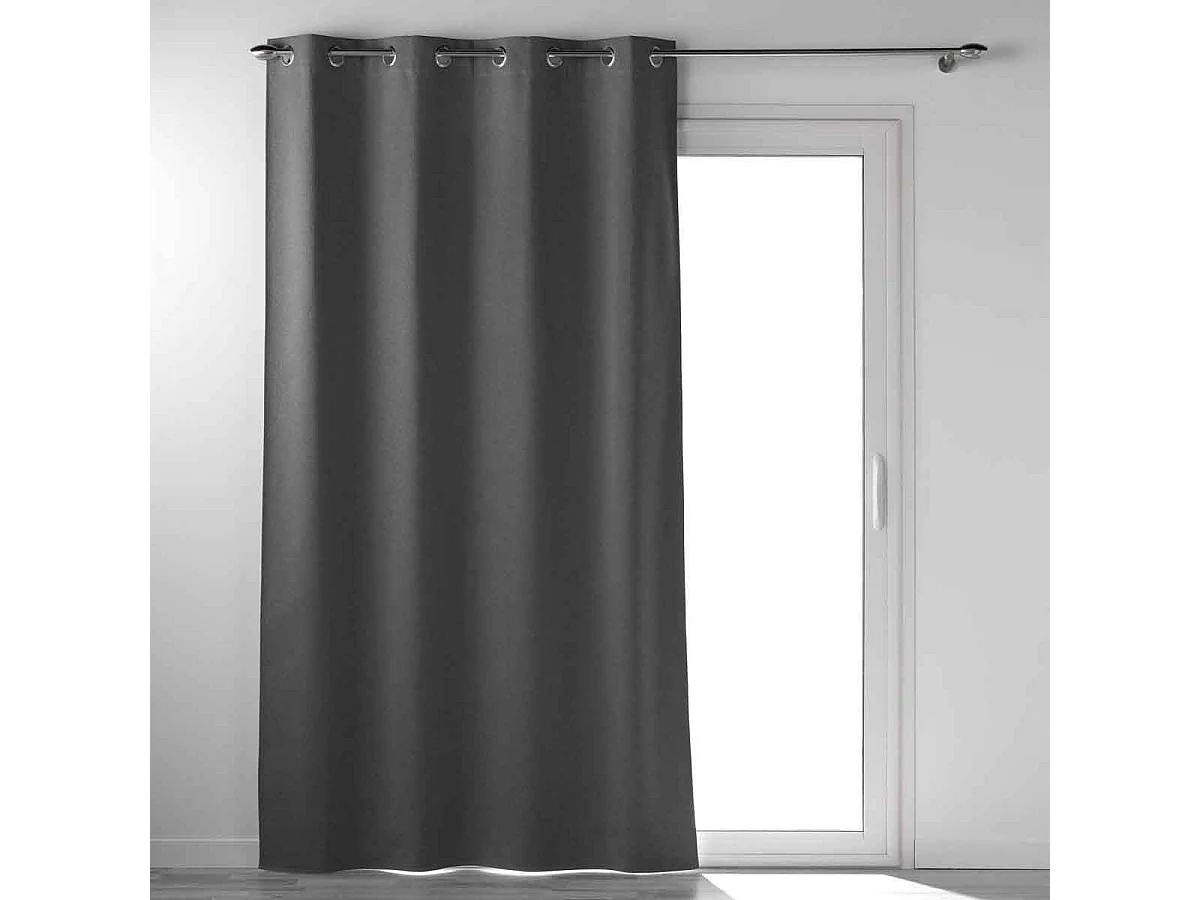 Rideau Occultant à Œillets "Occultiss" 135x260cm Anthracite