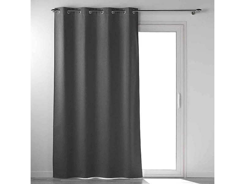 Rideau Occultant à Œillets "Occultiss" 135x260cm Anthracite