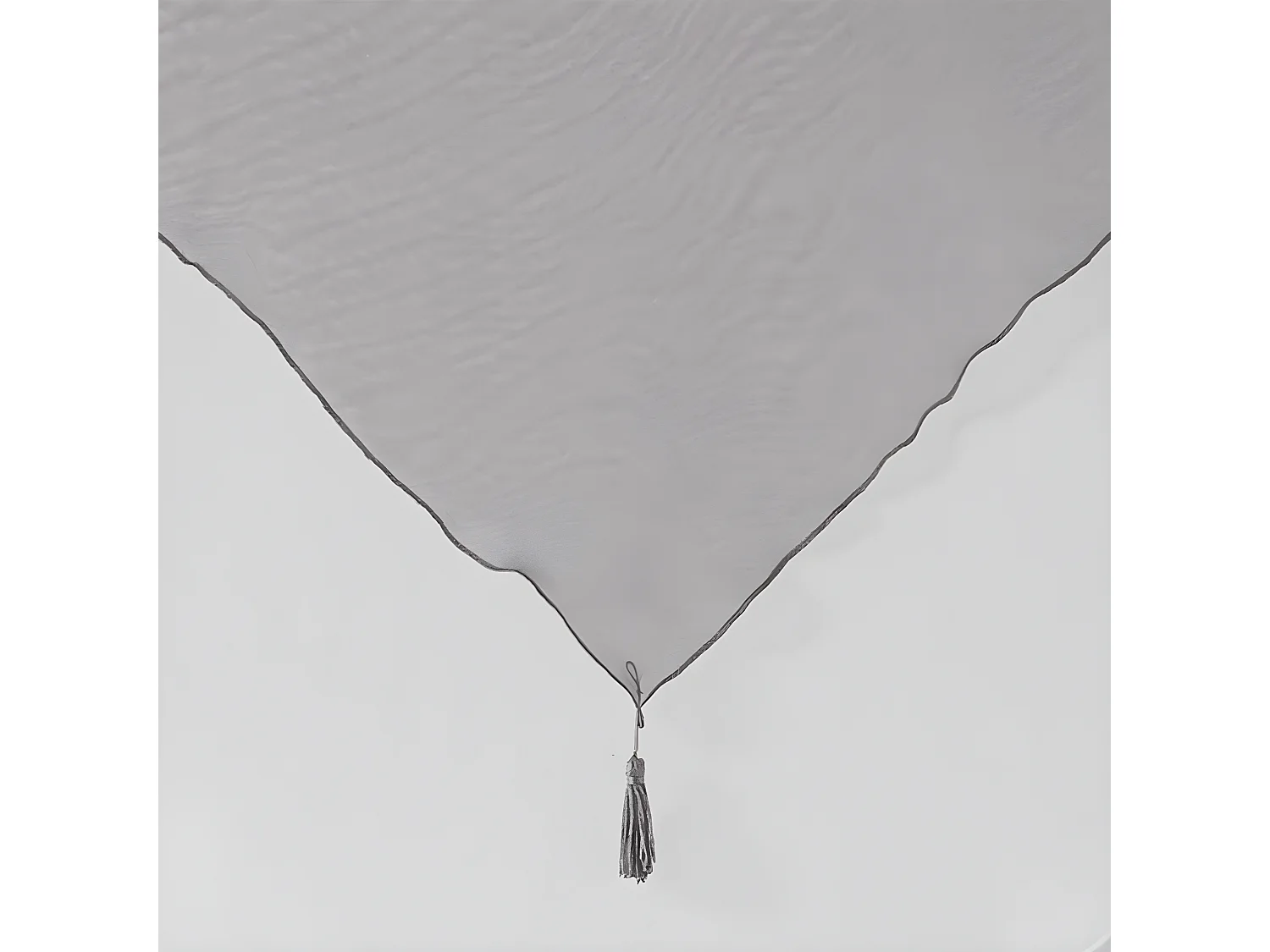 Paire de Voilages "Duo" 60x90cm Blanc & Gris