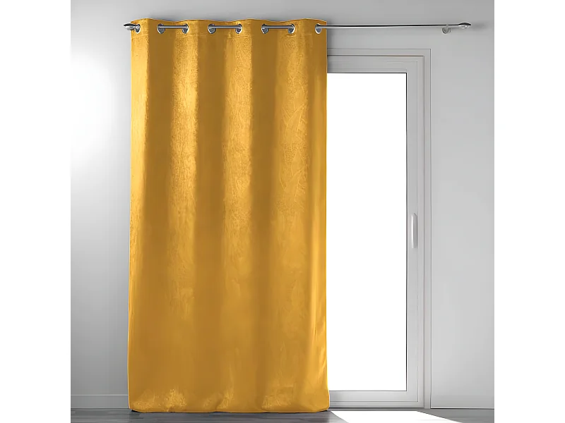 Rideau Occultant "Mélodie" 135x280cm Ocre