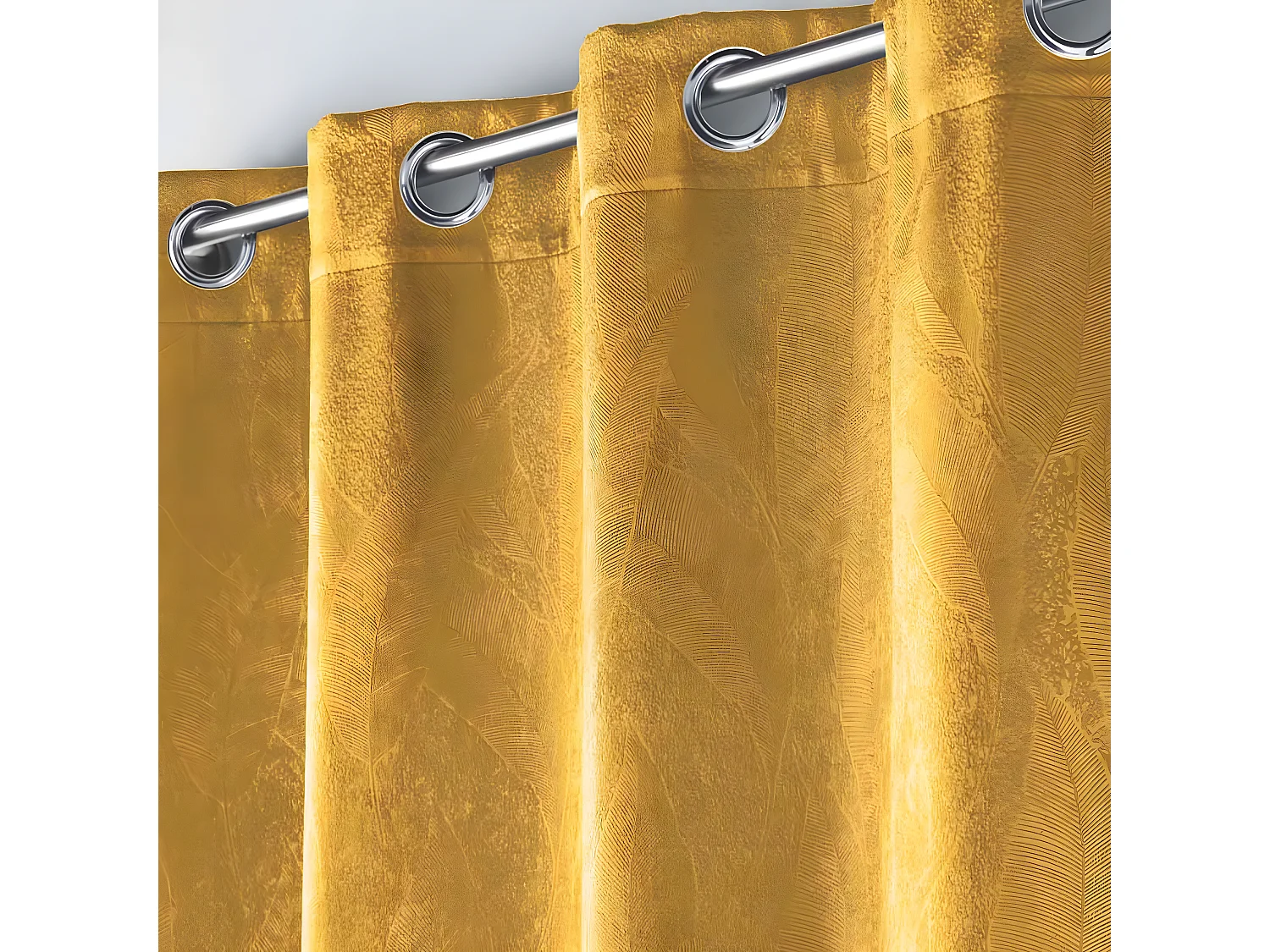 Rideau Occultant "Mélodie" 135x280cm Ocre