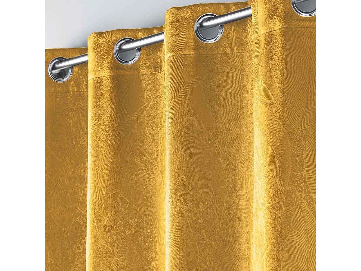 Rideau Occultant "Mélodie" 135x280cm Ocre