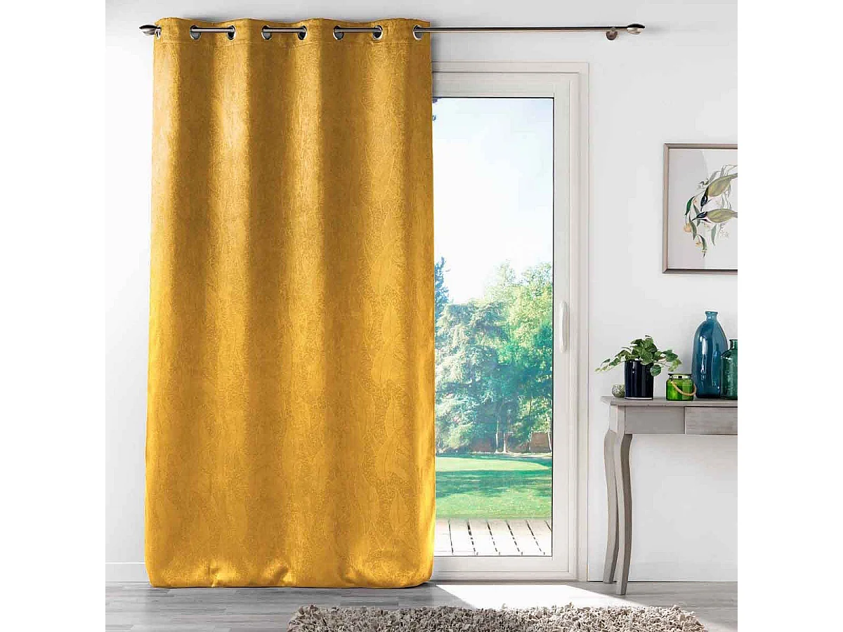Rideau Occultant "Mélodie" 135x280cm Ocre