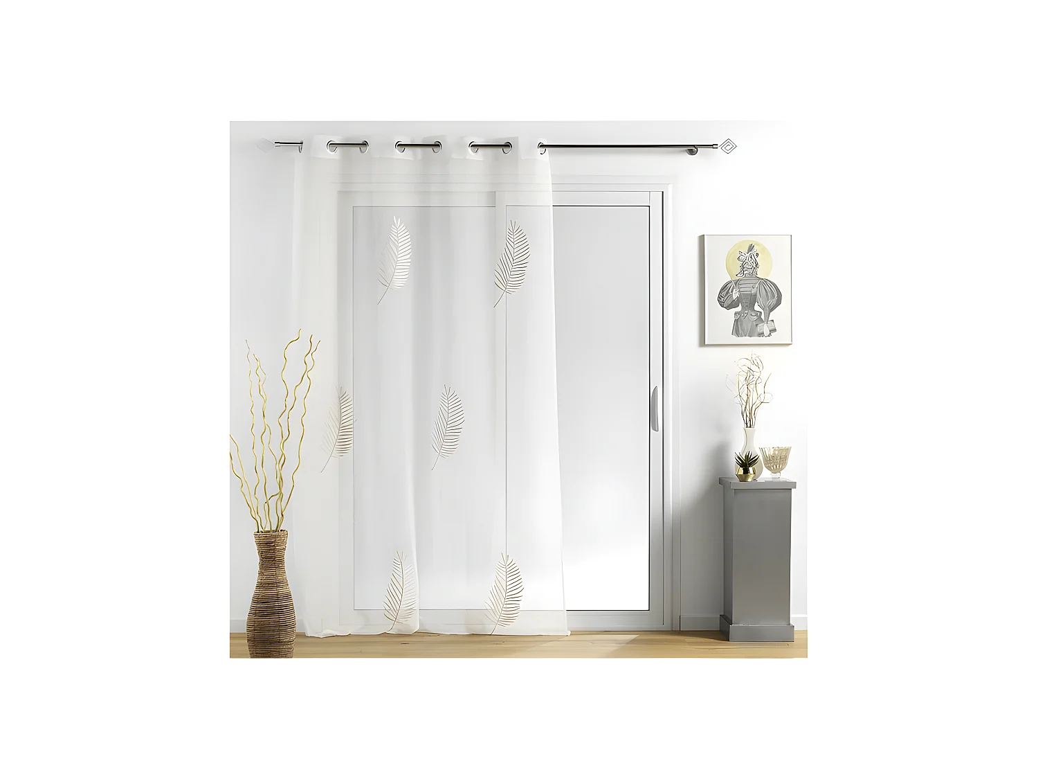 Rideau Voilage à Œillets "Palmeor" 140x240cm Or
