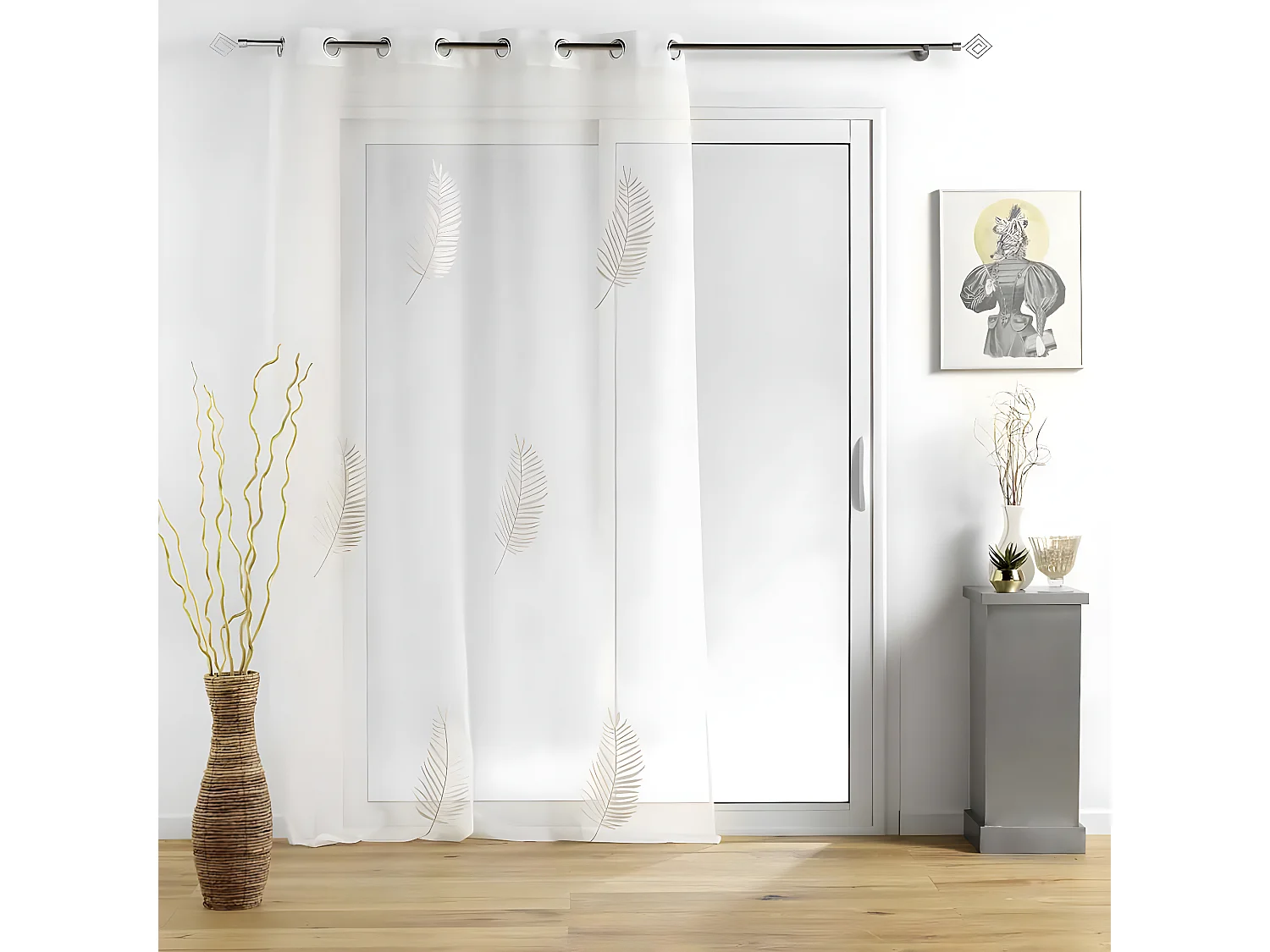 Rideau Voilage à Œillets "Palmeor" 140x240cm Or
