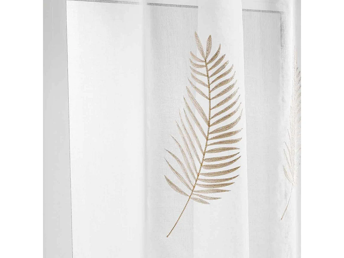 Rideau Voilage à Œillets "Palmeor" 140x240cm Or