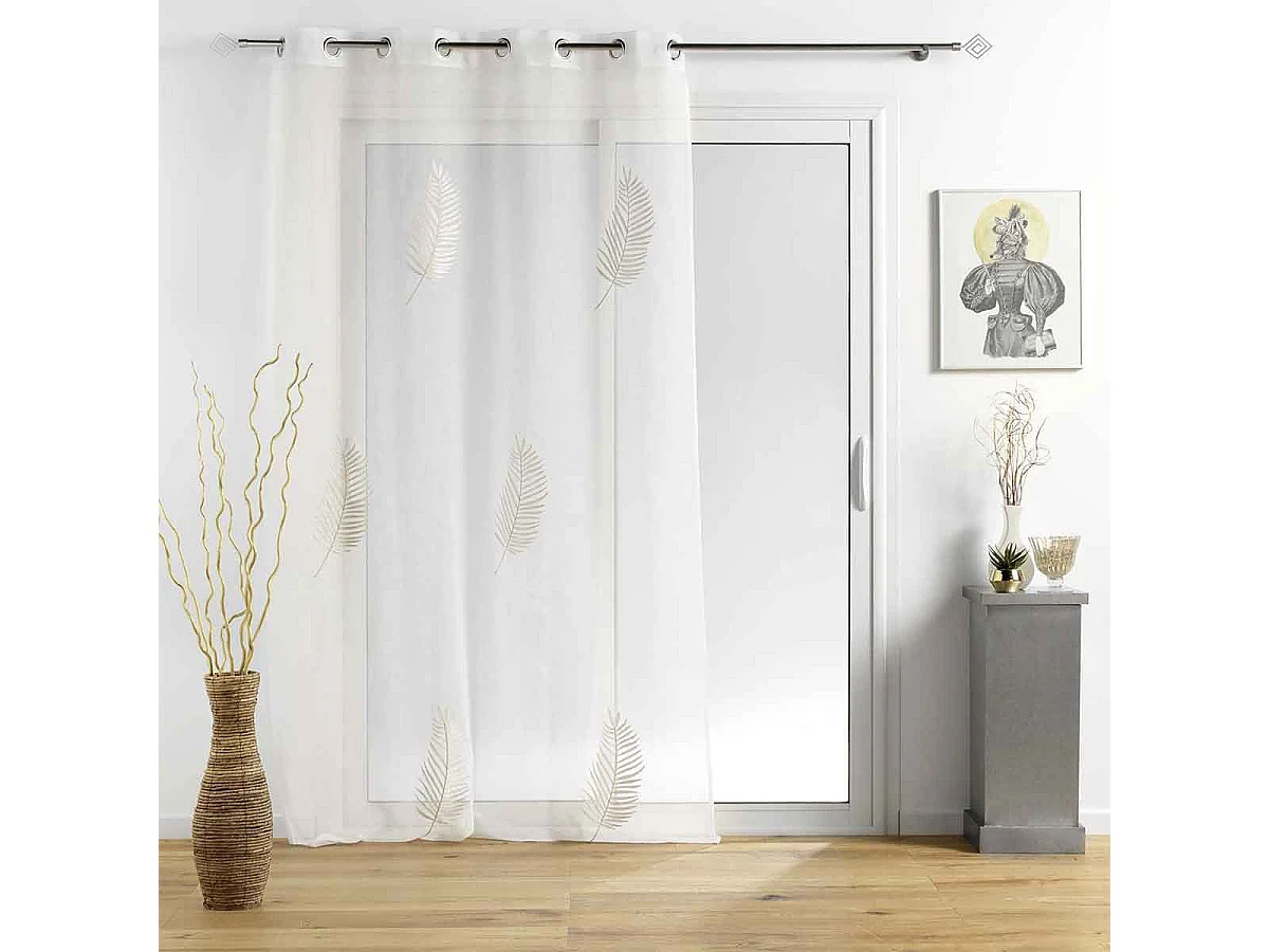 Rideau Voilage à Œillets "Palmeor" 140x240cm Or