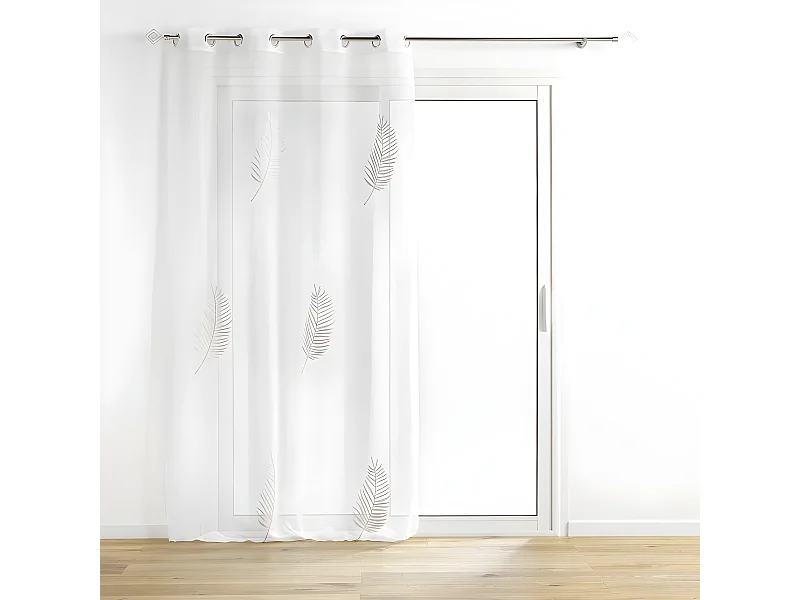 Rideau Voilage à Œillets "Palmeor" 140x240cm Or