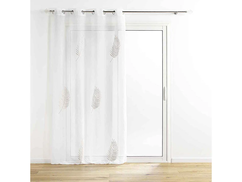 Rideau Voilage à Œillets "Palmeor" 140x240cm Or