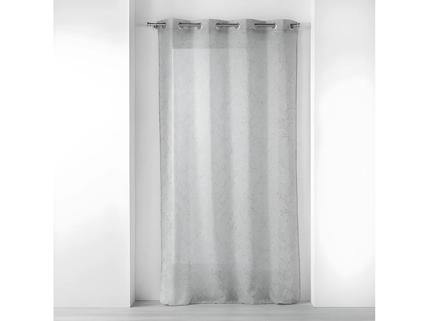 Rideau Voilage à Œillets "Salomé" 140x280cm Gris