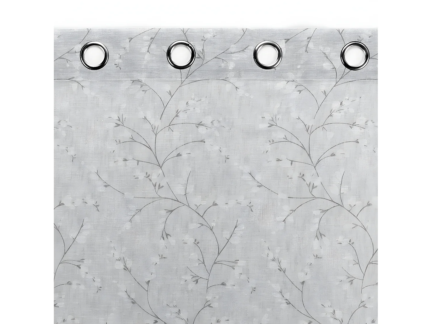 Rideau Voilage à Œillets "Salomé" 140x280cm Gris