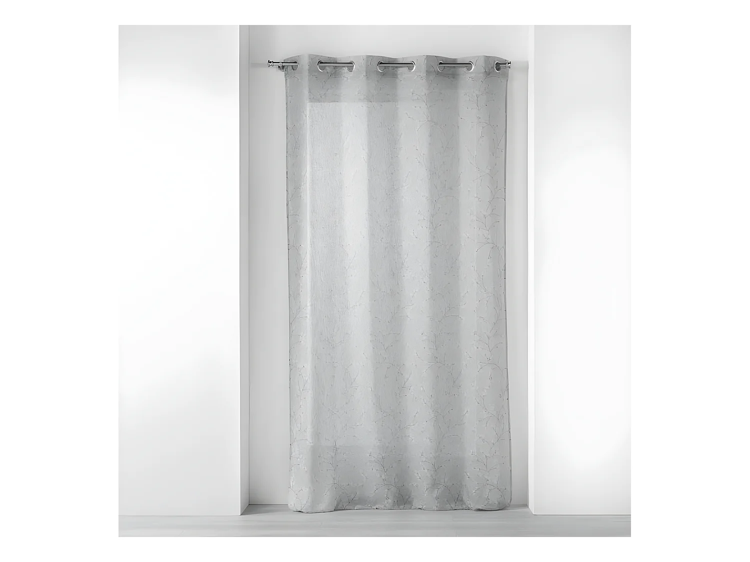 Rideau Voilage à Œillets "Salomé" 140x280cm Gris