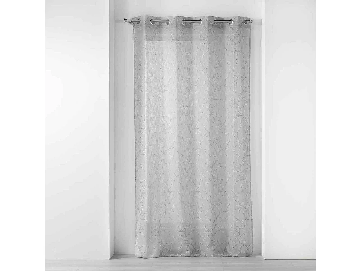 Rideau Voilage à Œillets "Salomé" 140x280cm Gris