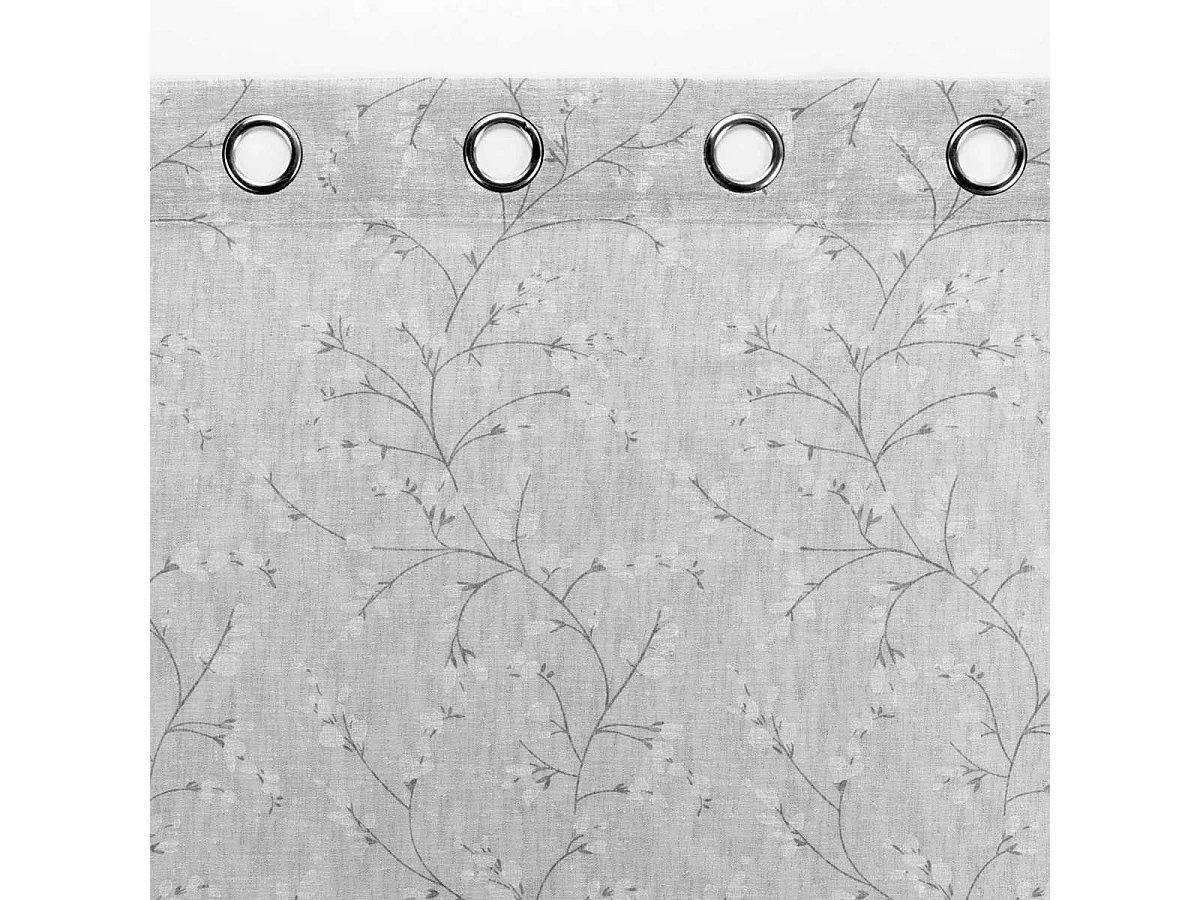 Rideau Voilage à Œillets "Salomé" 140x280cm Gris