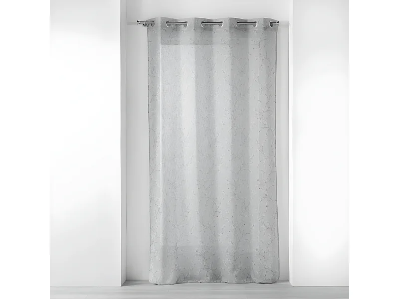 Rideau Voilage à Œillets "Salomé" 140x280cm Gris