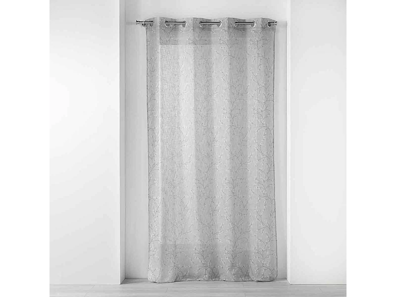 Rideau Voilage à Œillets "Salomé" 140x280cm Gris