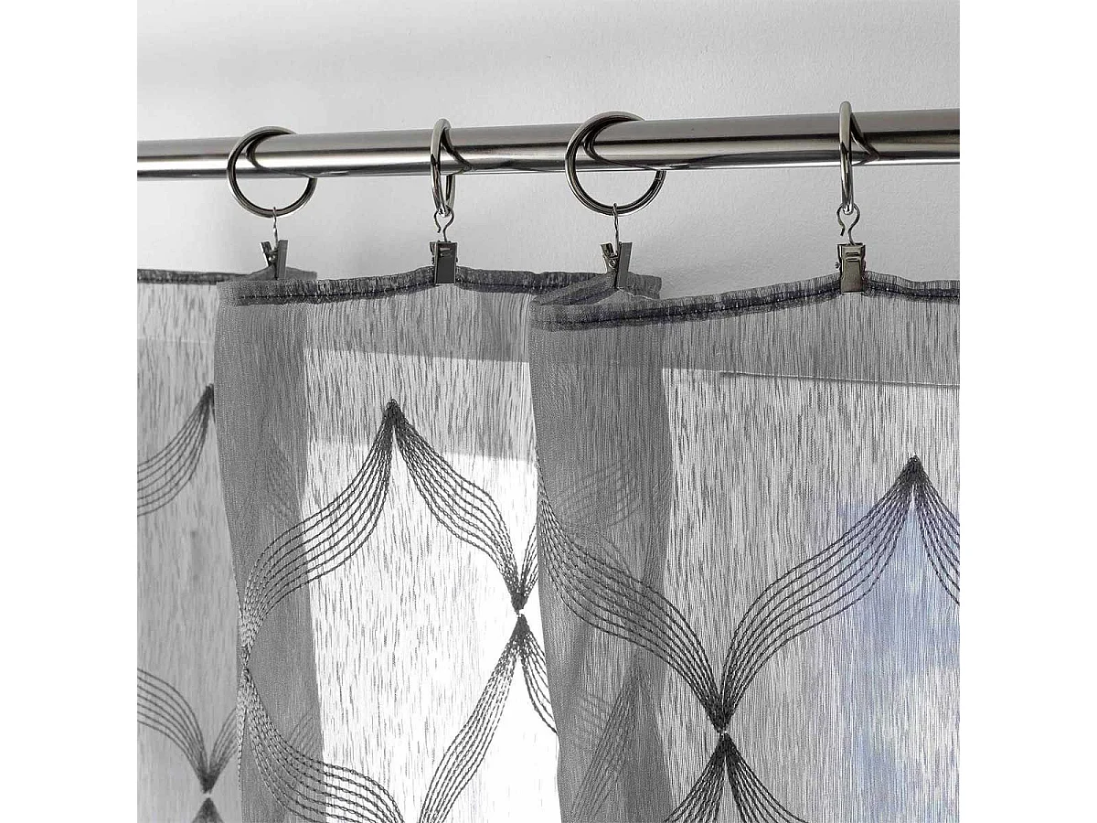 Lot de 10 Anneaux "Pince" 12cm Nickel