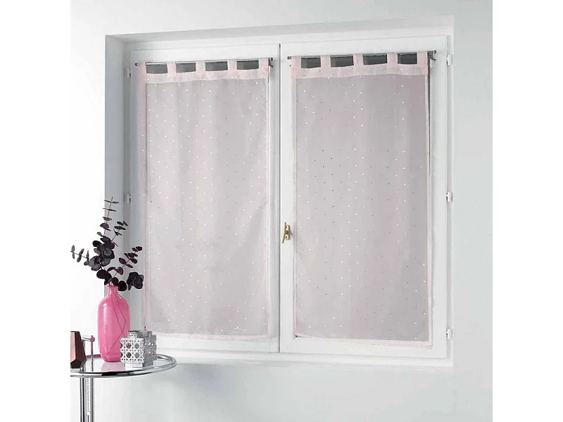 Paire de Voilages "Orion" 60x90cm Rose
