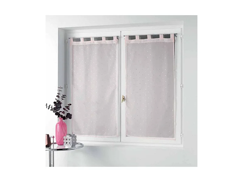 Paire de Voilages "Orion" 60x90cm Rose