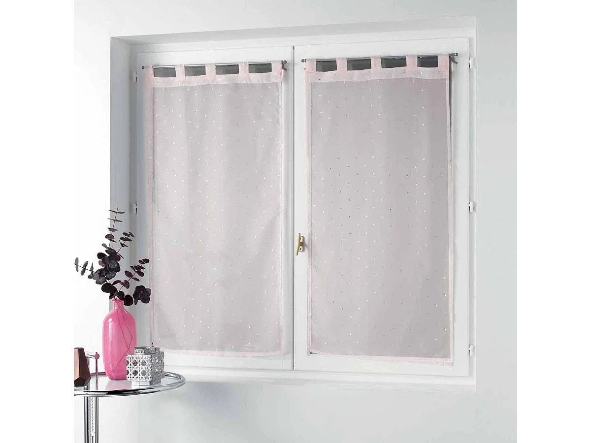 Paire de Voilages "Orion" 60x90cm Rose