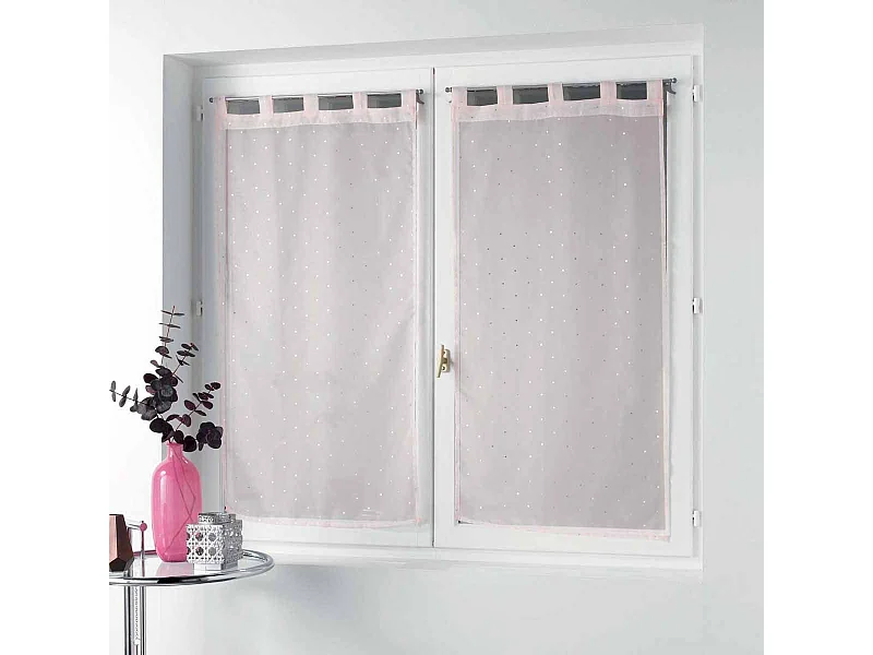 Paire de Voilages "Orion" 60x90cm Rose