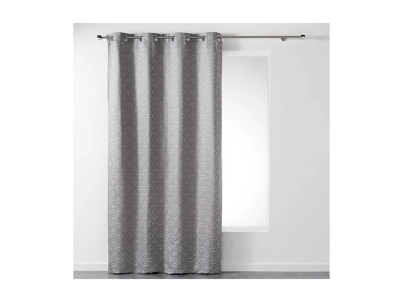 Rideau Jacquard "Dynastie" 140x260cm Gris