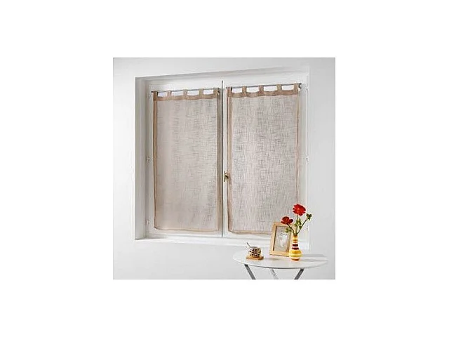 Paire de Voilages "Haltona" 60x90cm Noisette
