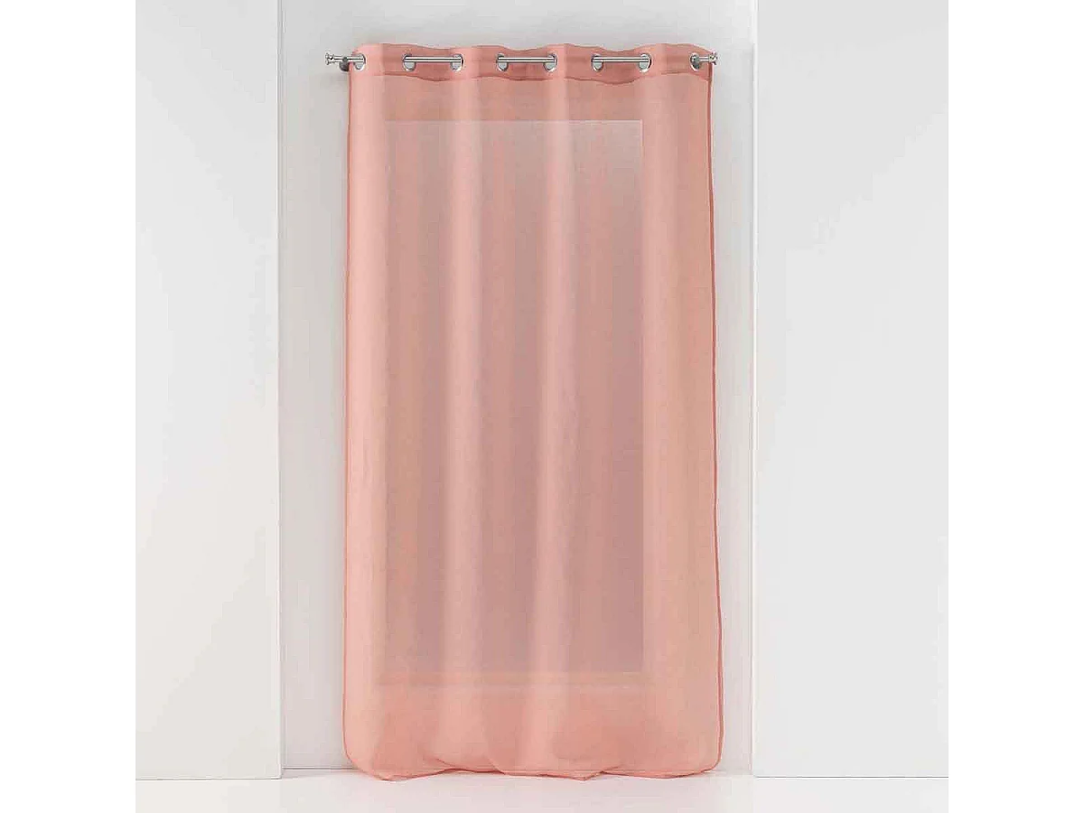 Rideau Voilage à Œillets "Sandra" 140x180cm Rose