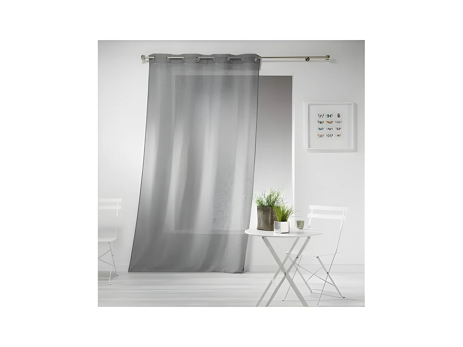 Rideau Voilage "Haltona" 140x280cm Gris