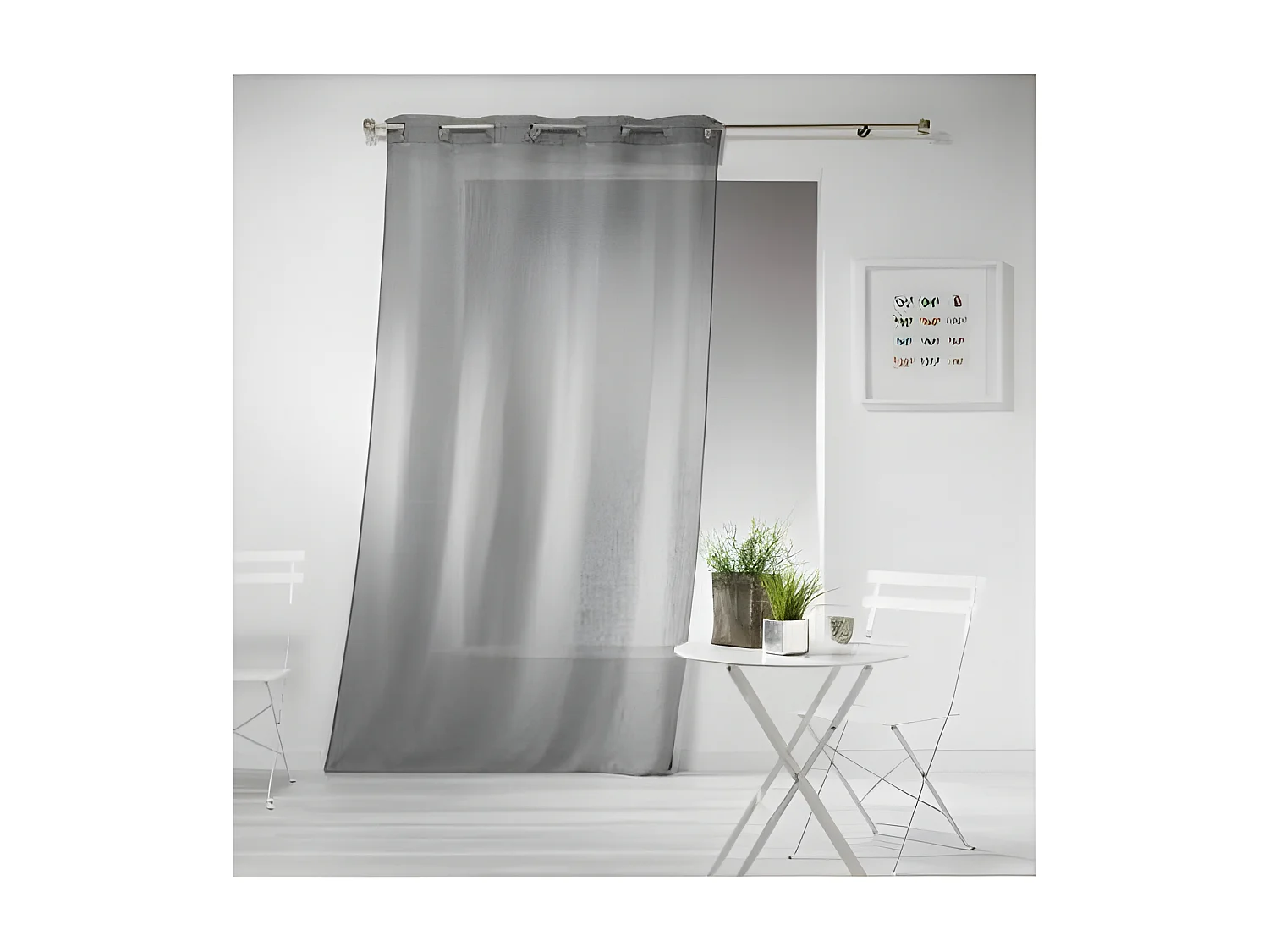 Rideau Voilage "Haltona" 140x280cm Gris