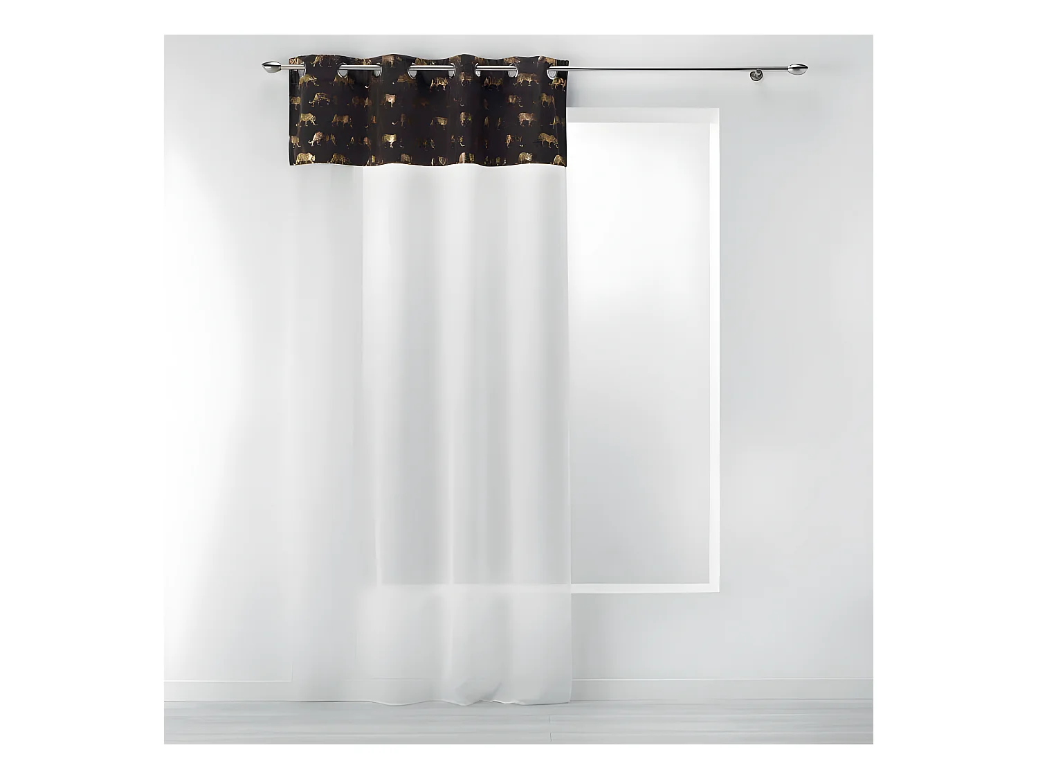 Rideau Voilage à Œillets "Tigalo" 140x240cm Blanc