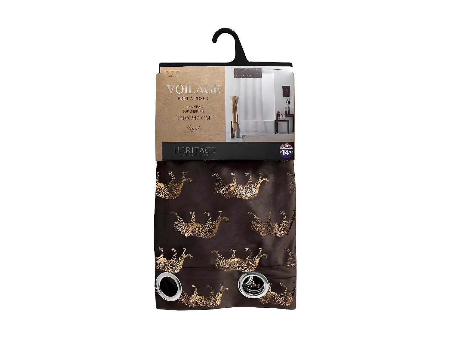 Rideau Voilage à Œillets "Tigalo" 140x240cm Blanc