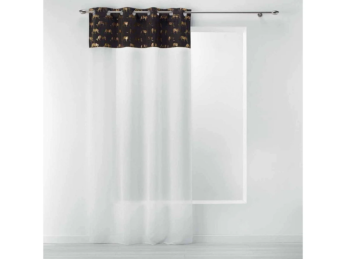 Rideau Voilage à Œillets "Tigalo" 140x240cm Blanc