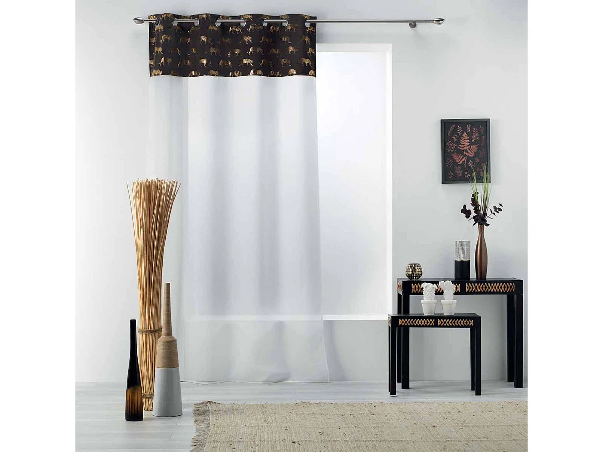 Rideau Voilage à Œillets "Tigalo" 140x240cm Blanc