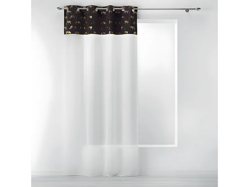 Rideau Voilage à Œillets "Tigalo" 140x240cm Blanc
