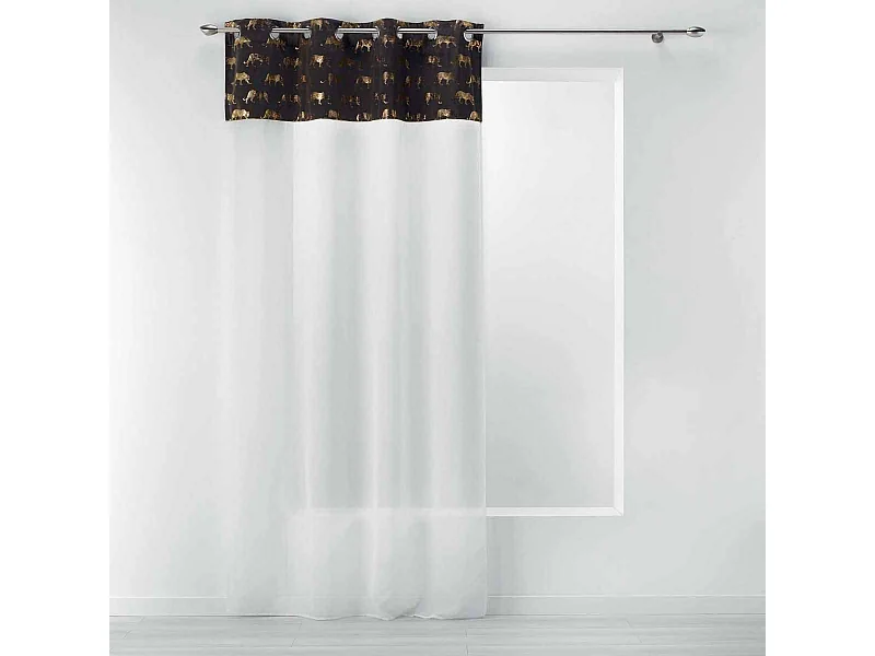 Rideau Voilage à Œillets "Tigalo" 140x240cm Blanc