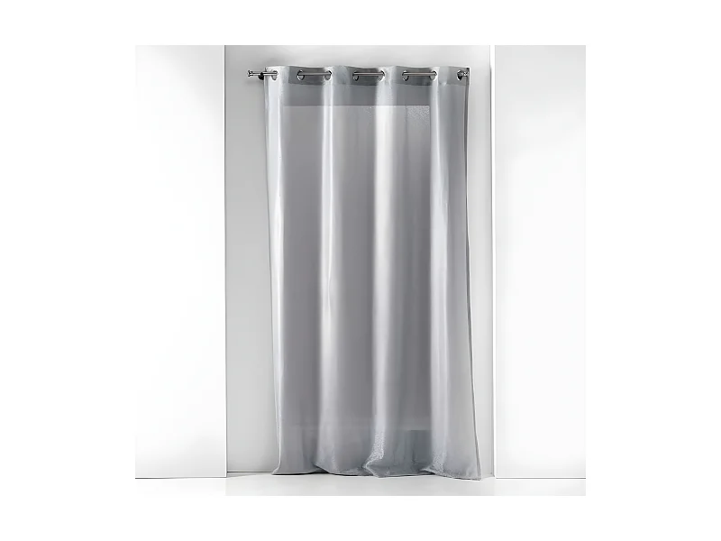Rideau Voilage à Œillets "Castille" 140x240cm Gris