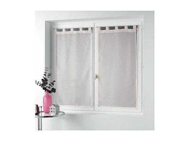 Paire de Voilages "Orion" 60x160cm Rose