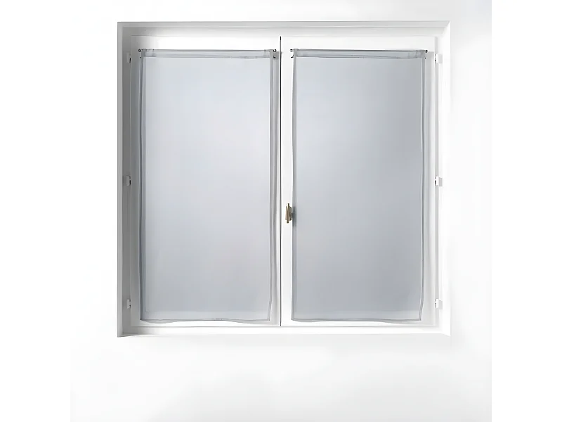 Paire de Voilages "Sandra" 60x160cm Gris