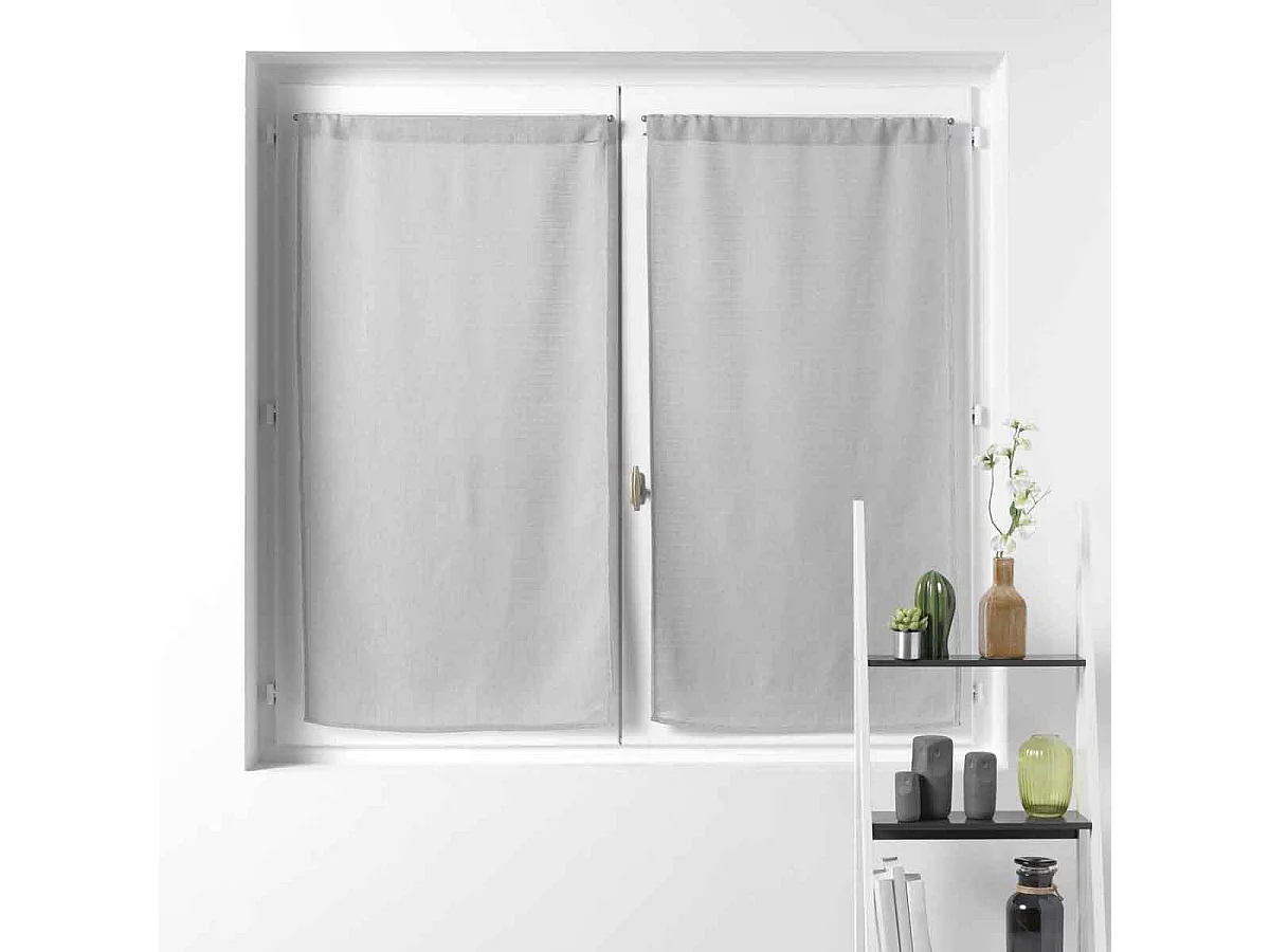 Paire de Voilages "Soane" 60x160cm Gris