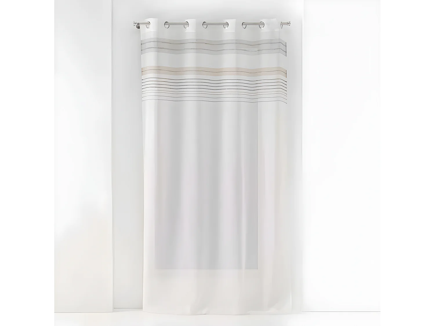 Rideau Voilage à Œillets "Zola" 140x240cm Blanc